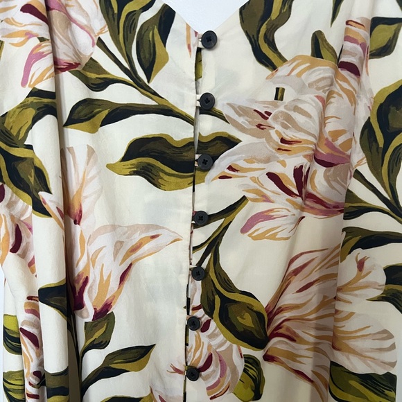 Mara Hoffman cream floral maxi dress in xl - Picture 4 of 8